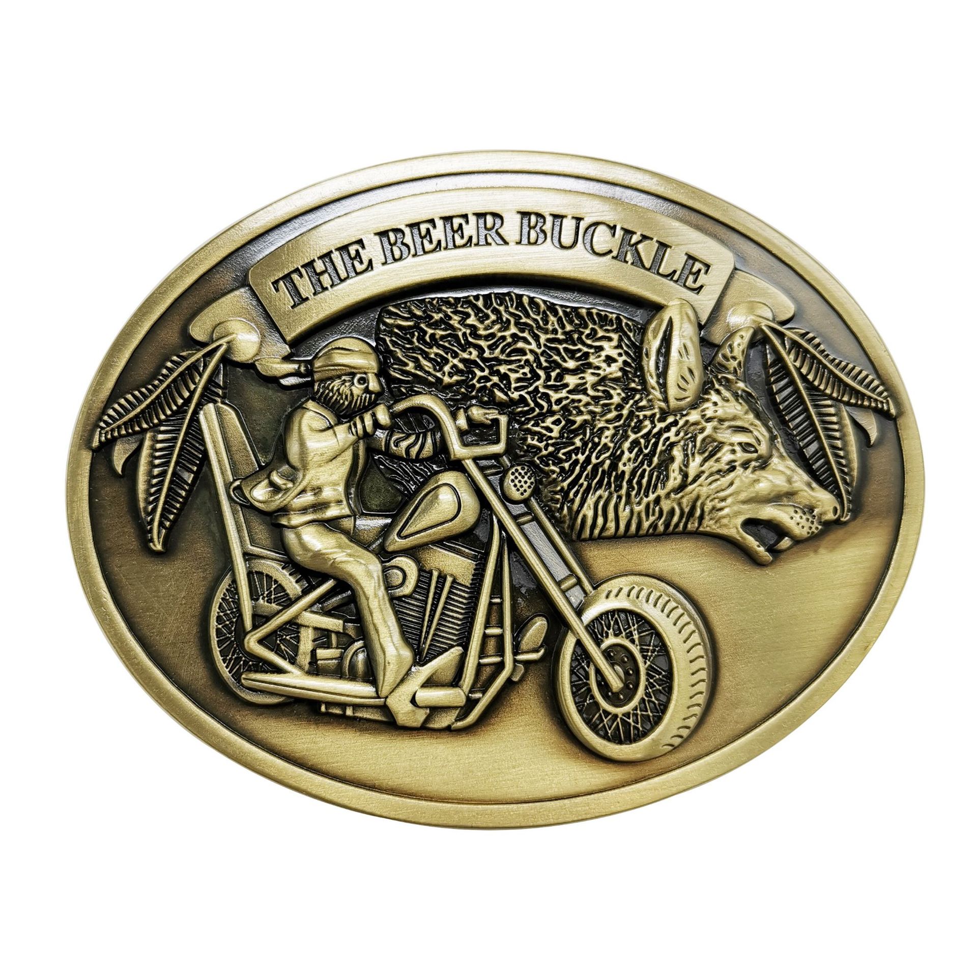 Wolf head motorcycle ancient bronze