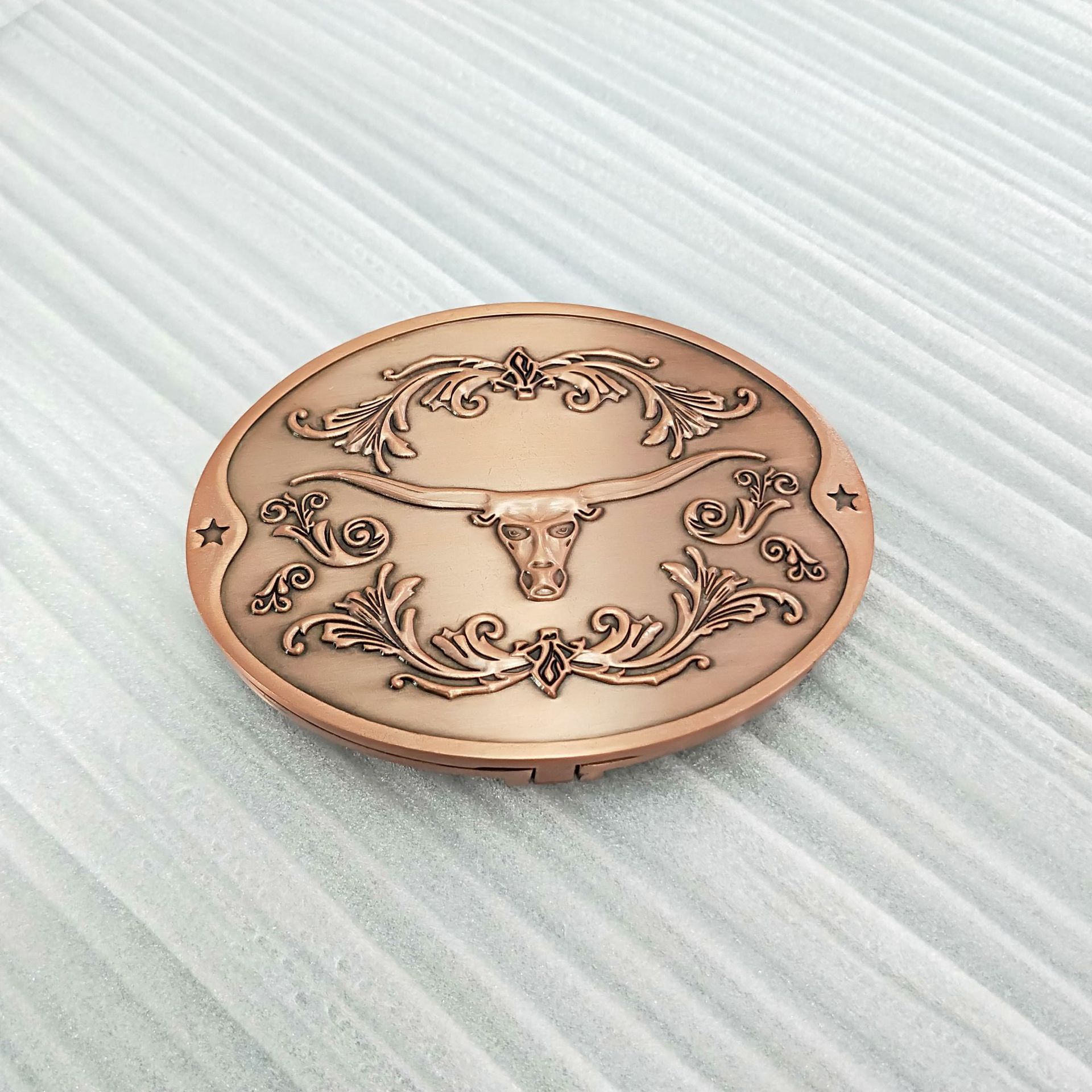 Cow head flower ancient red copper