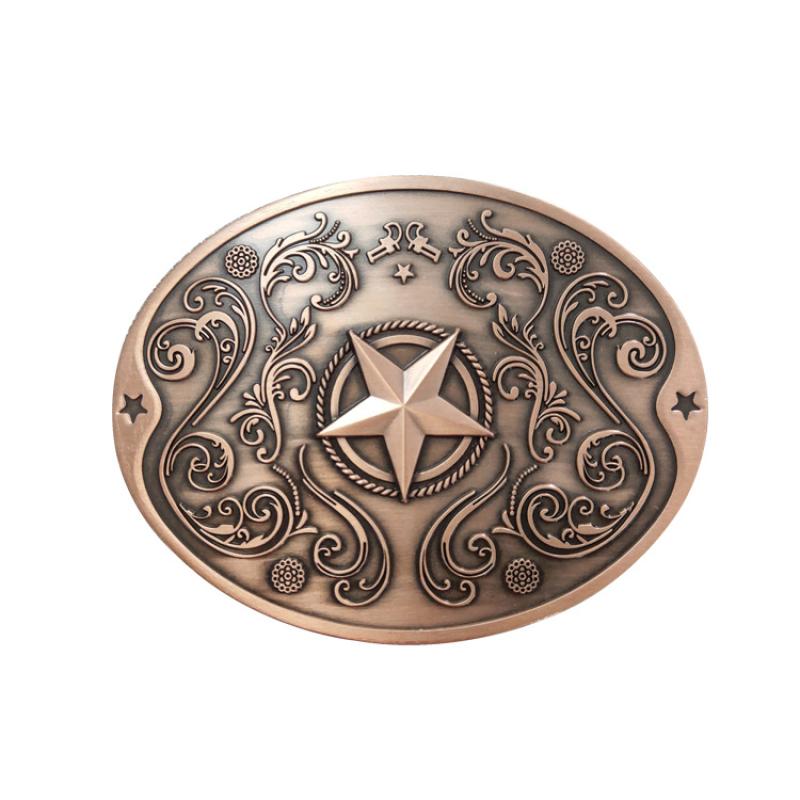 Five-pointed star ancient red copper