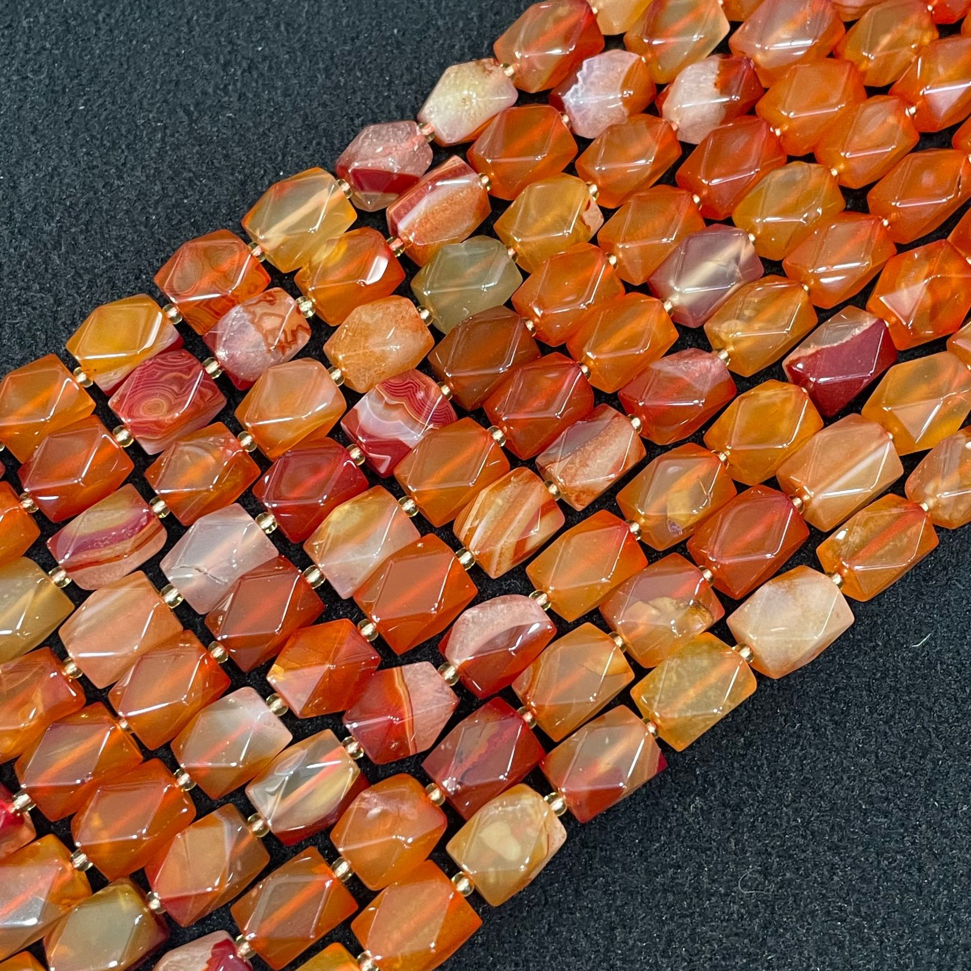 Natural red agate
