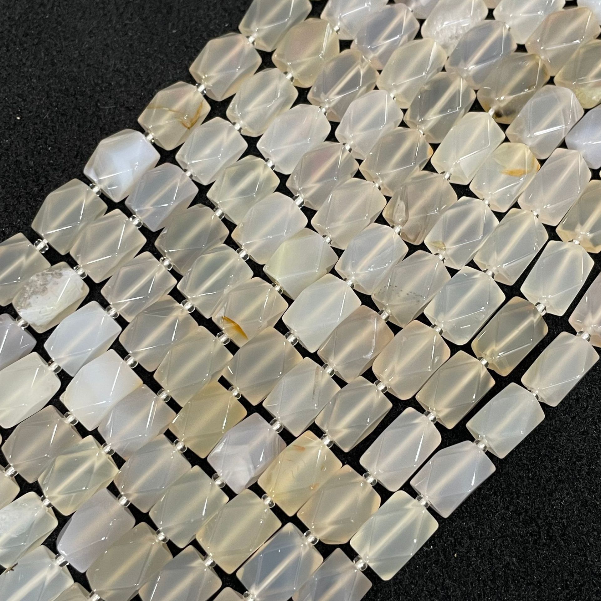 Natural white agate