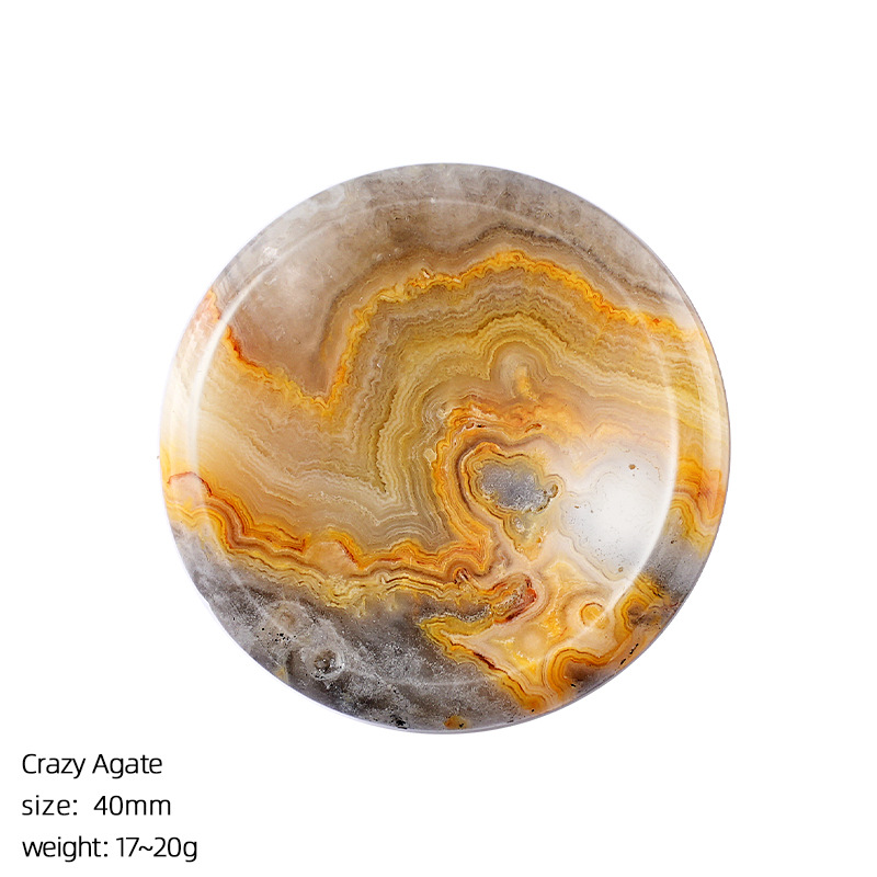 Crazy agate thumb stone
