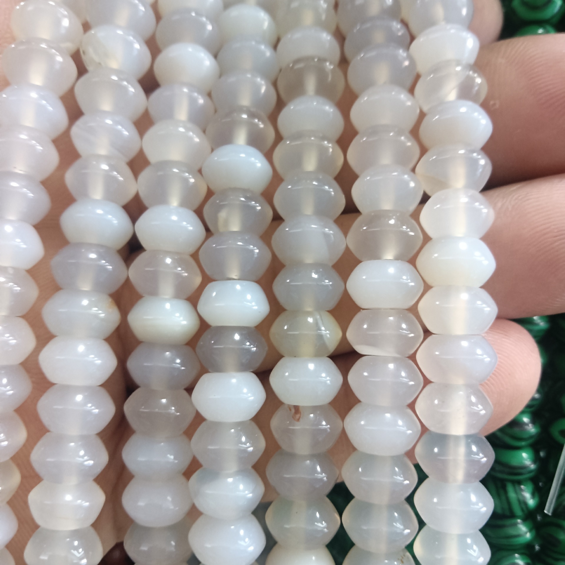 20 white agate