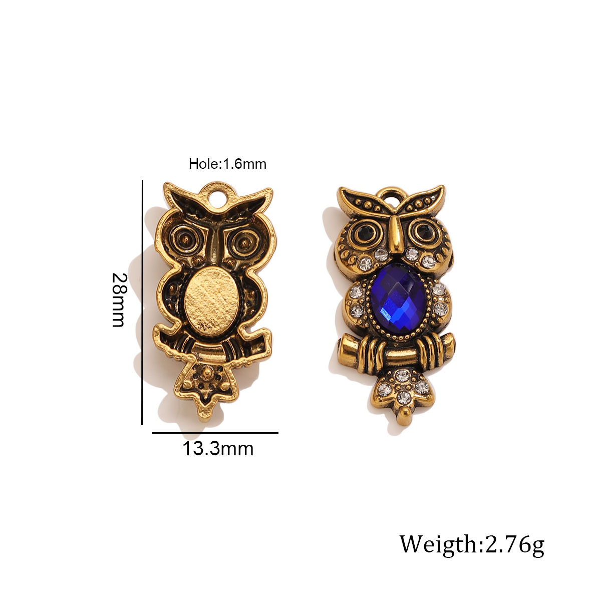 Owl sapphire pendant