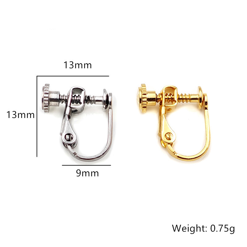 Screw ear clip without hanging ring
