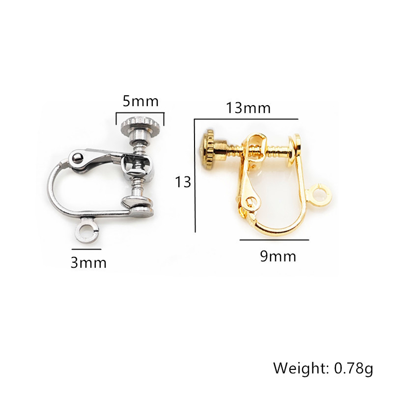 Screw ear clip with hanging ring