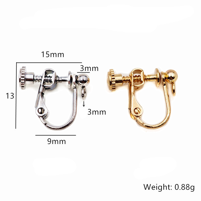 Screw ear clip welding 3mm bead cross ring style