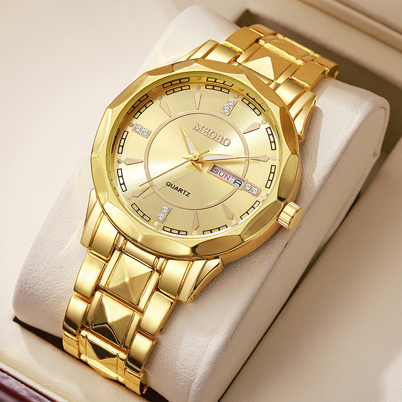 Golden gold plate diamond face