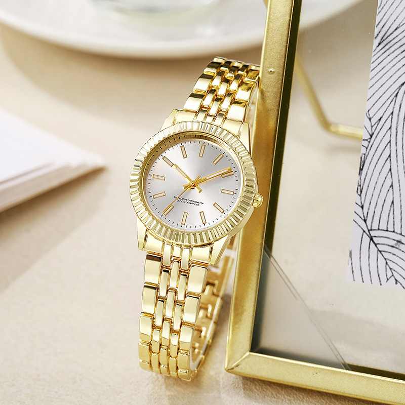 Golden white dial