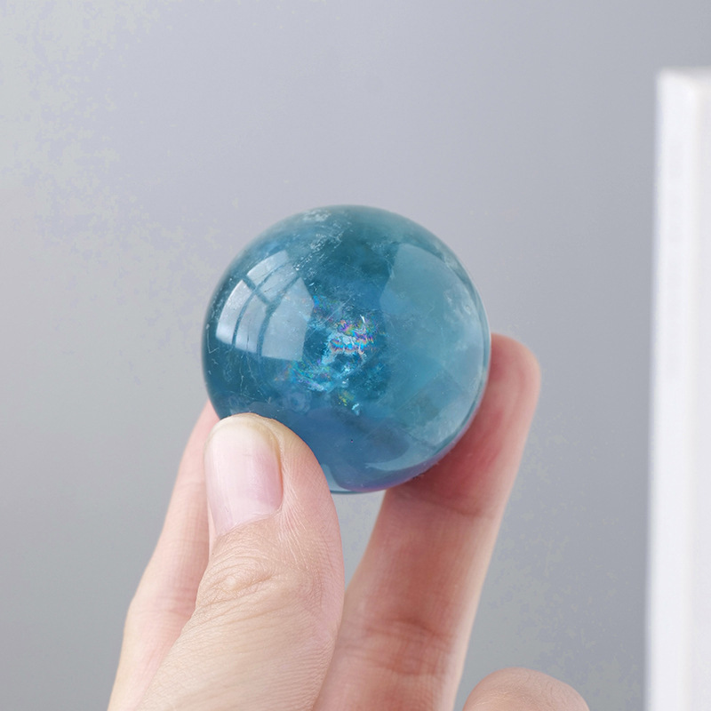 Blue fluorite ball