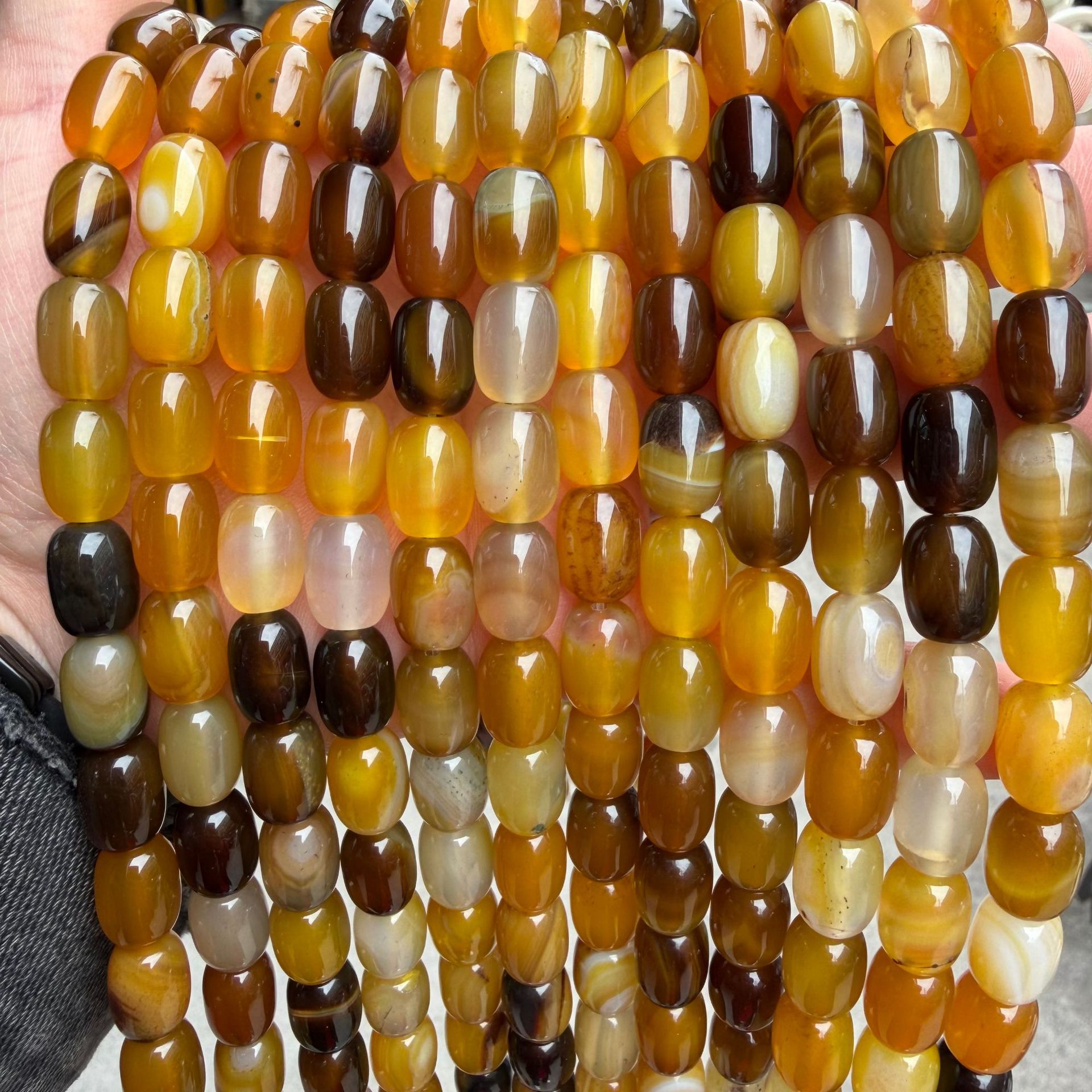 Amber yellow agate