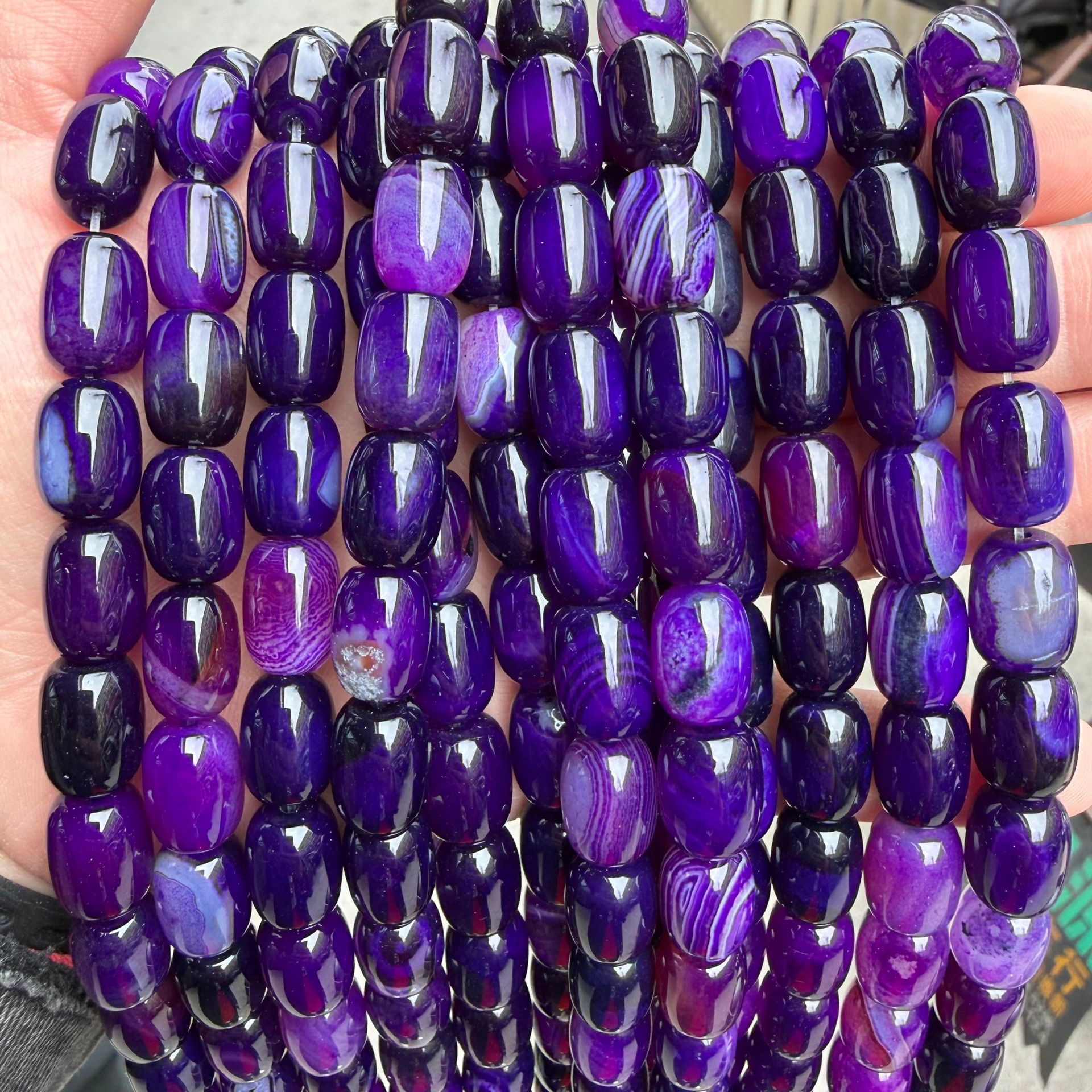 Purple striped agate
