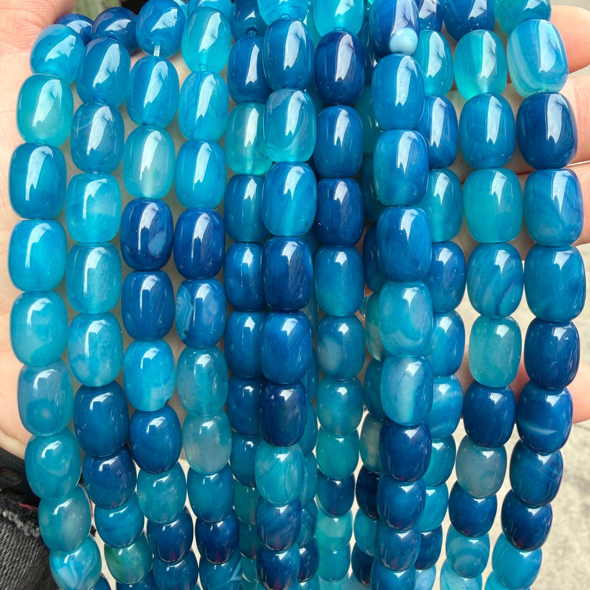 Deep water blue agate