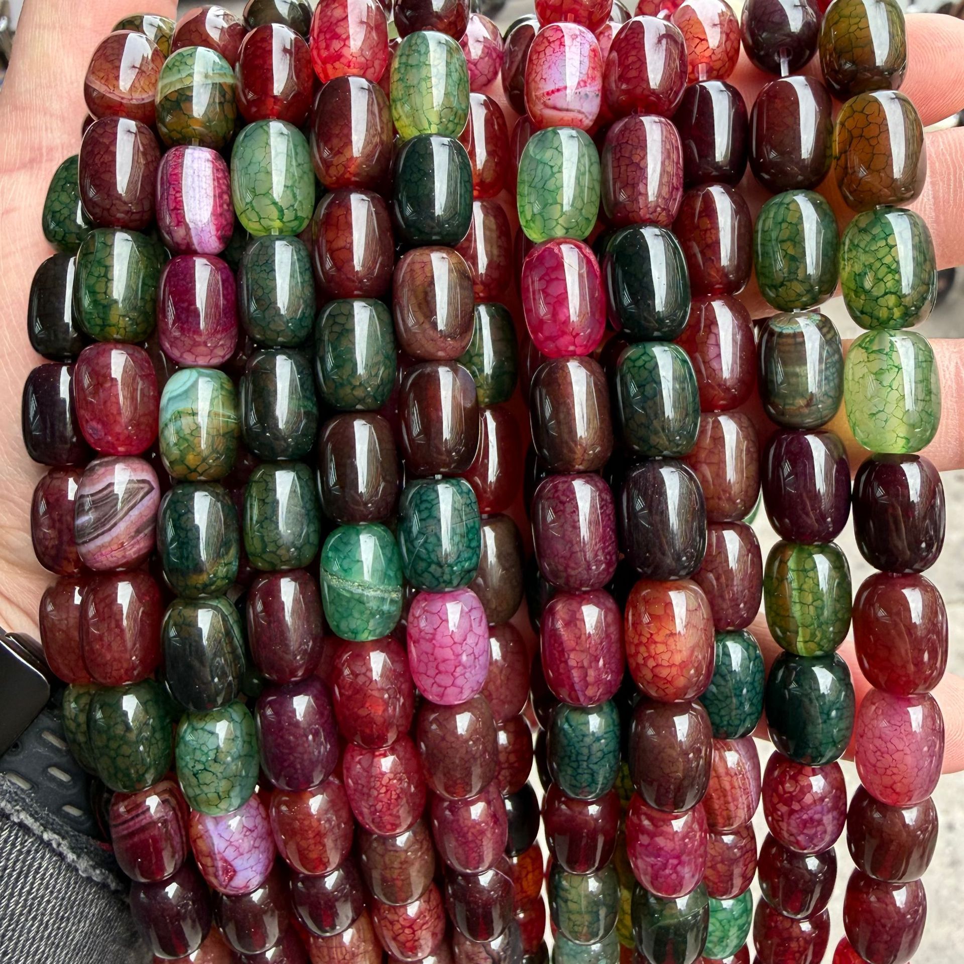 Watermelon tourmaline agate