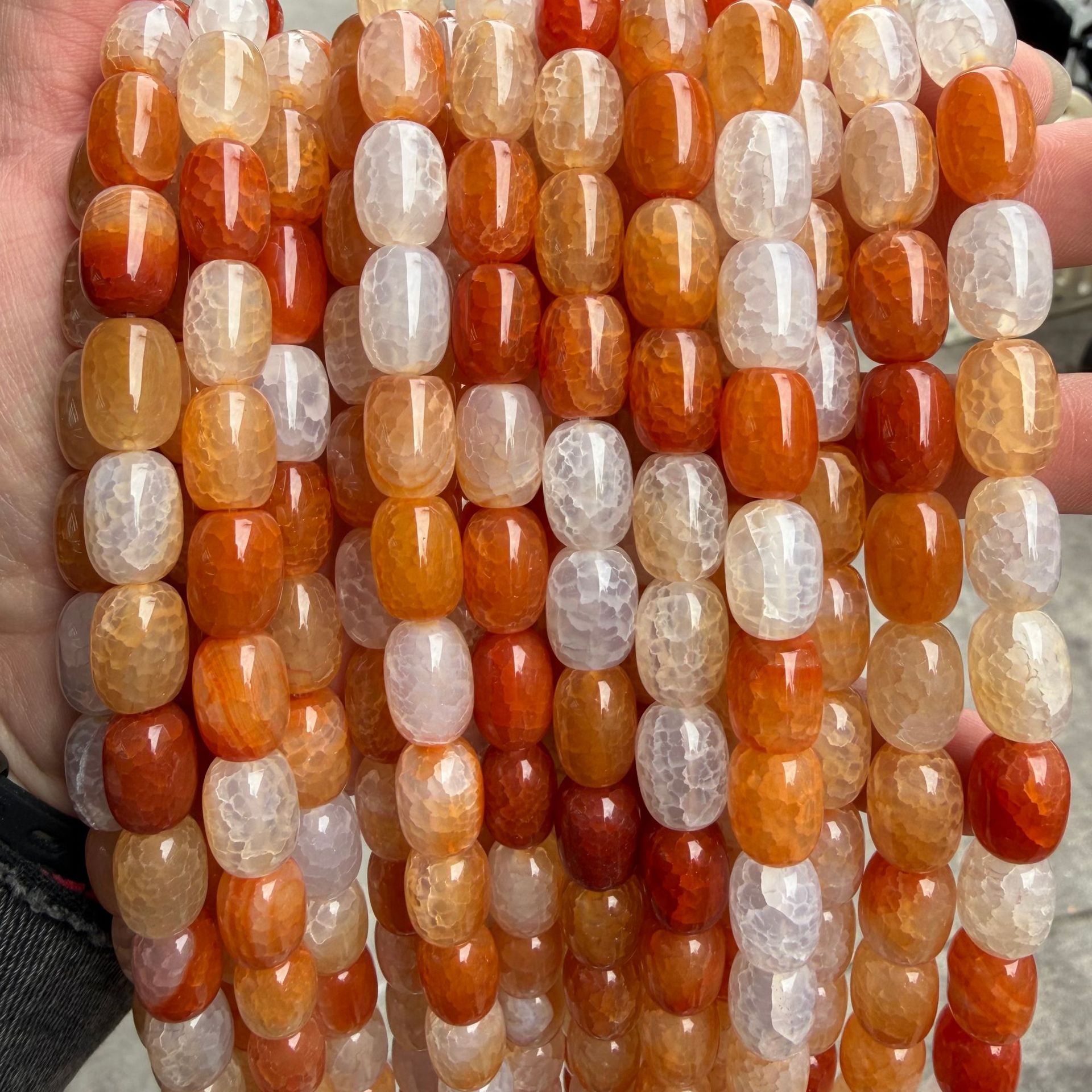 Orange crack agate