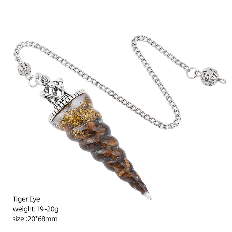 Tiger eye stone pendulum