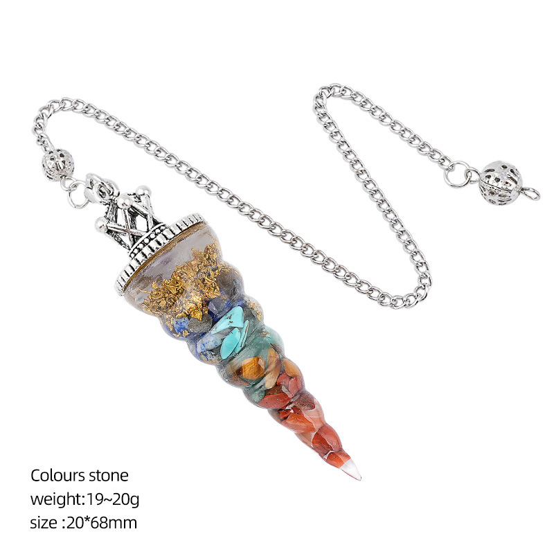Colorful stone pendulum