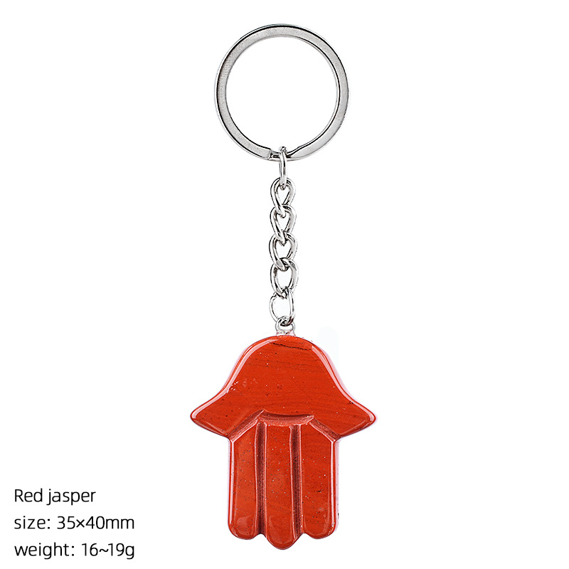 Red jasper keychain