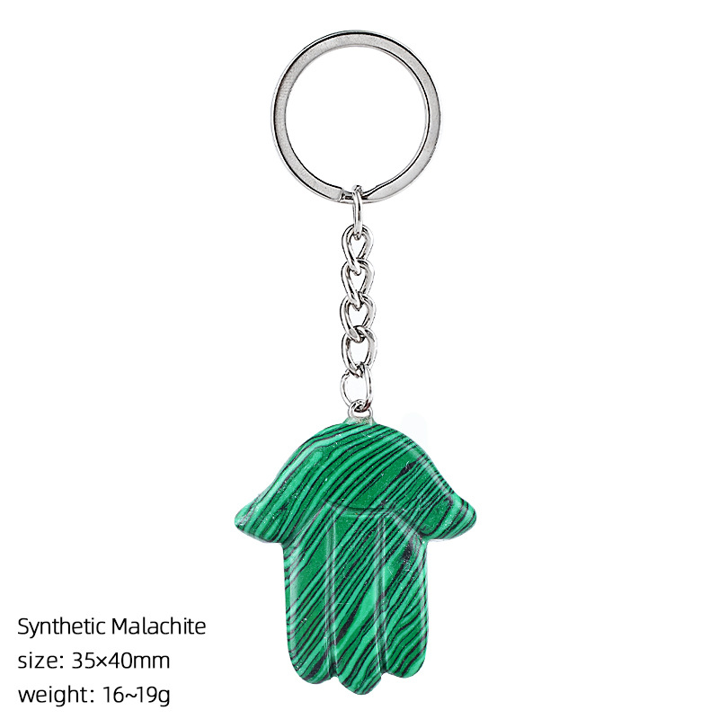 synthetic Malachite keychain