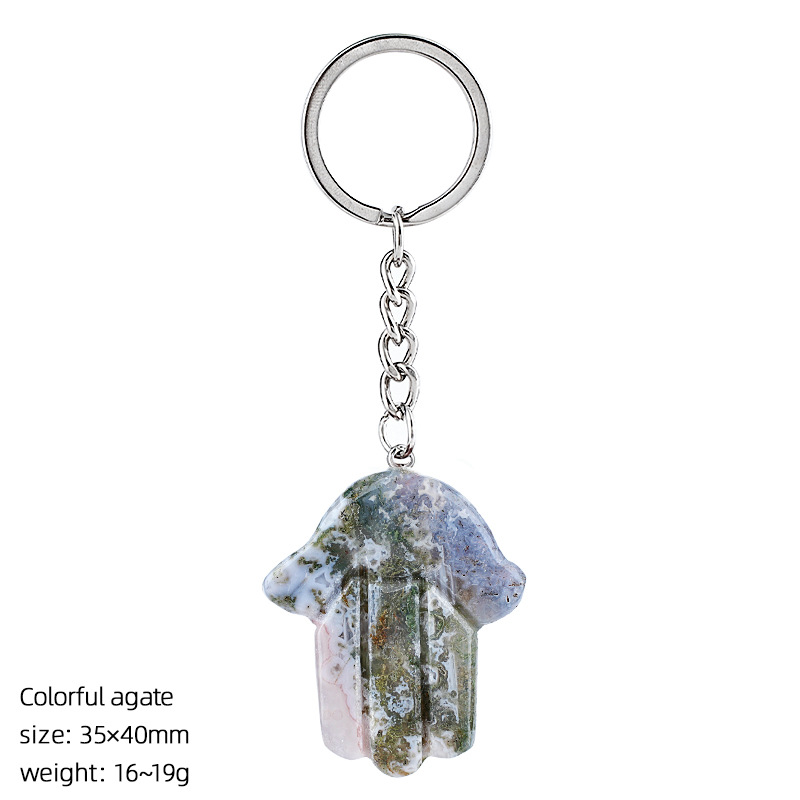 Indian agate keychain