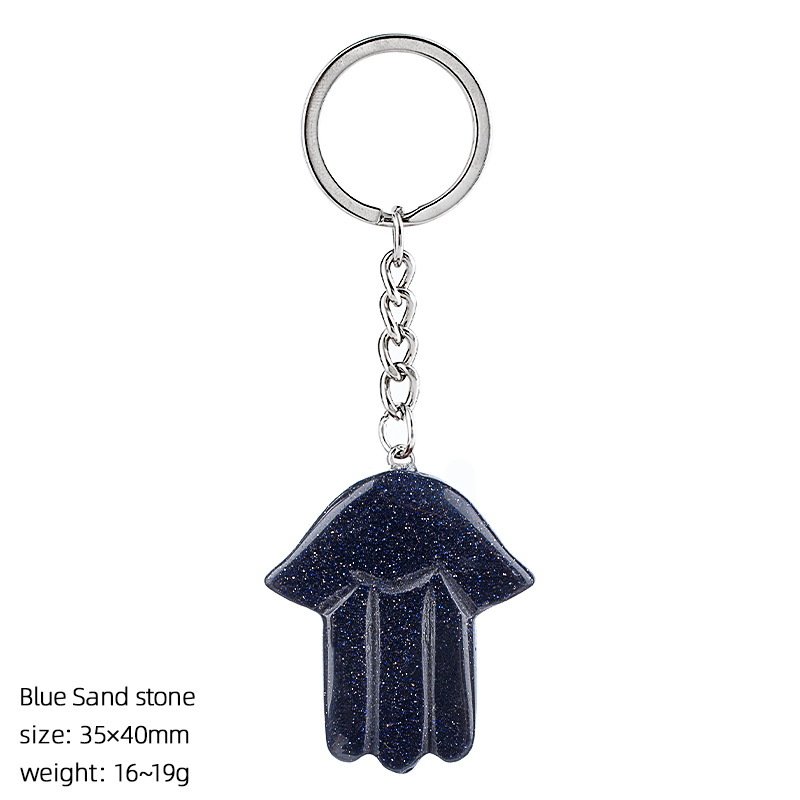 synthetic Blue sandstone keychain