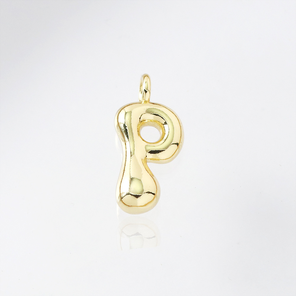 Letter pendant-p (gold)