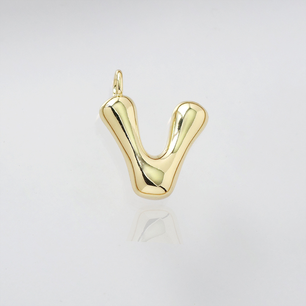 Letter pendant-v (gold)