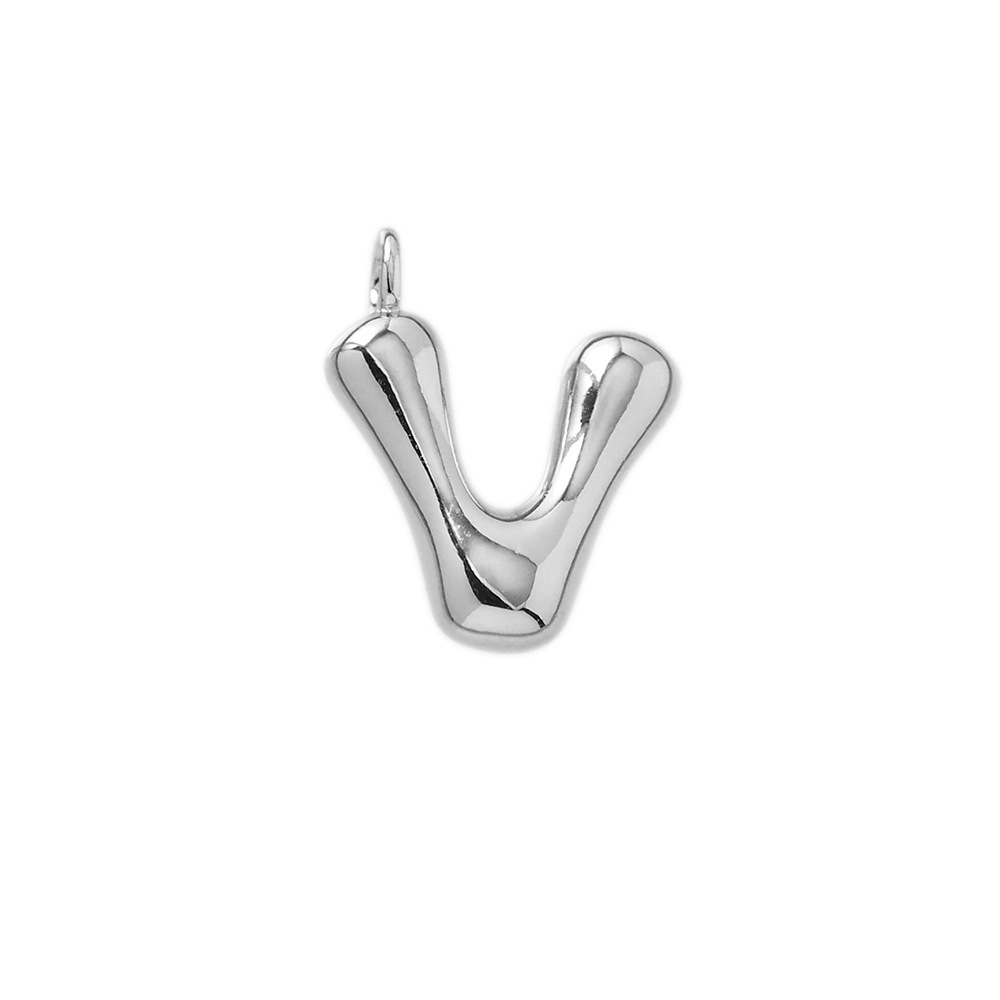 Letter pendant-v (silver)