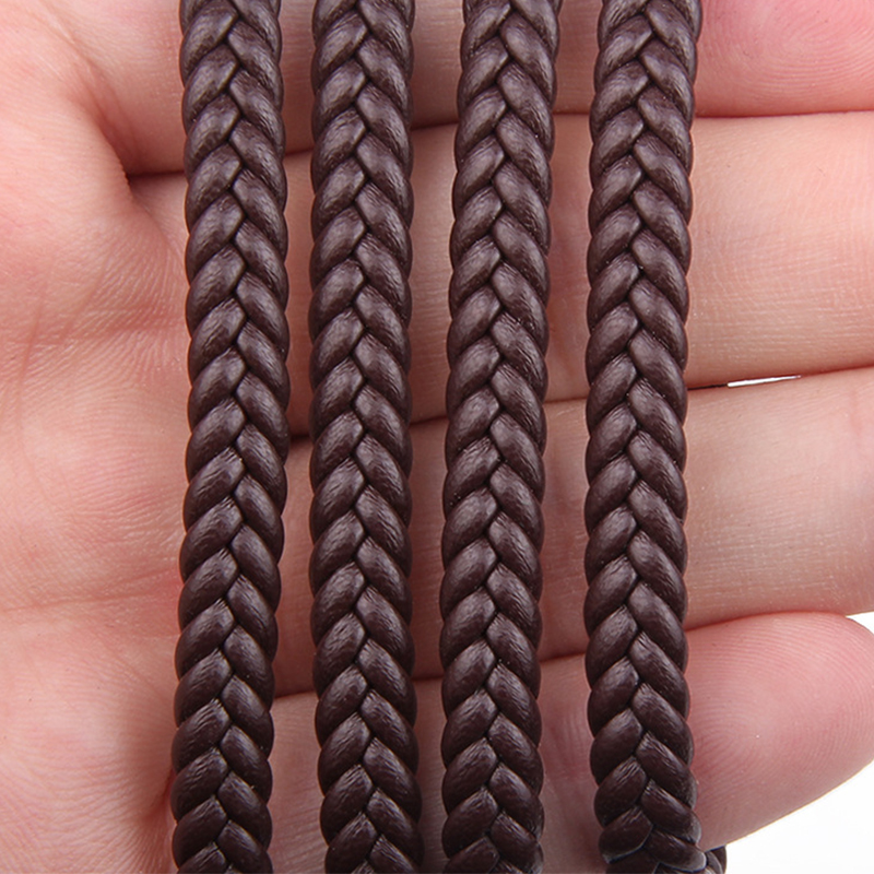 6mm wide, 3mm thick, coffee-colored