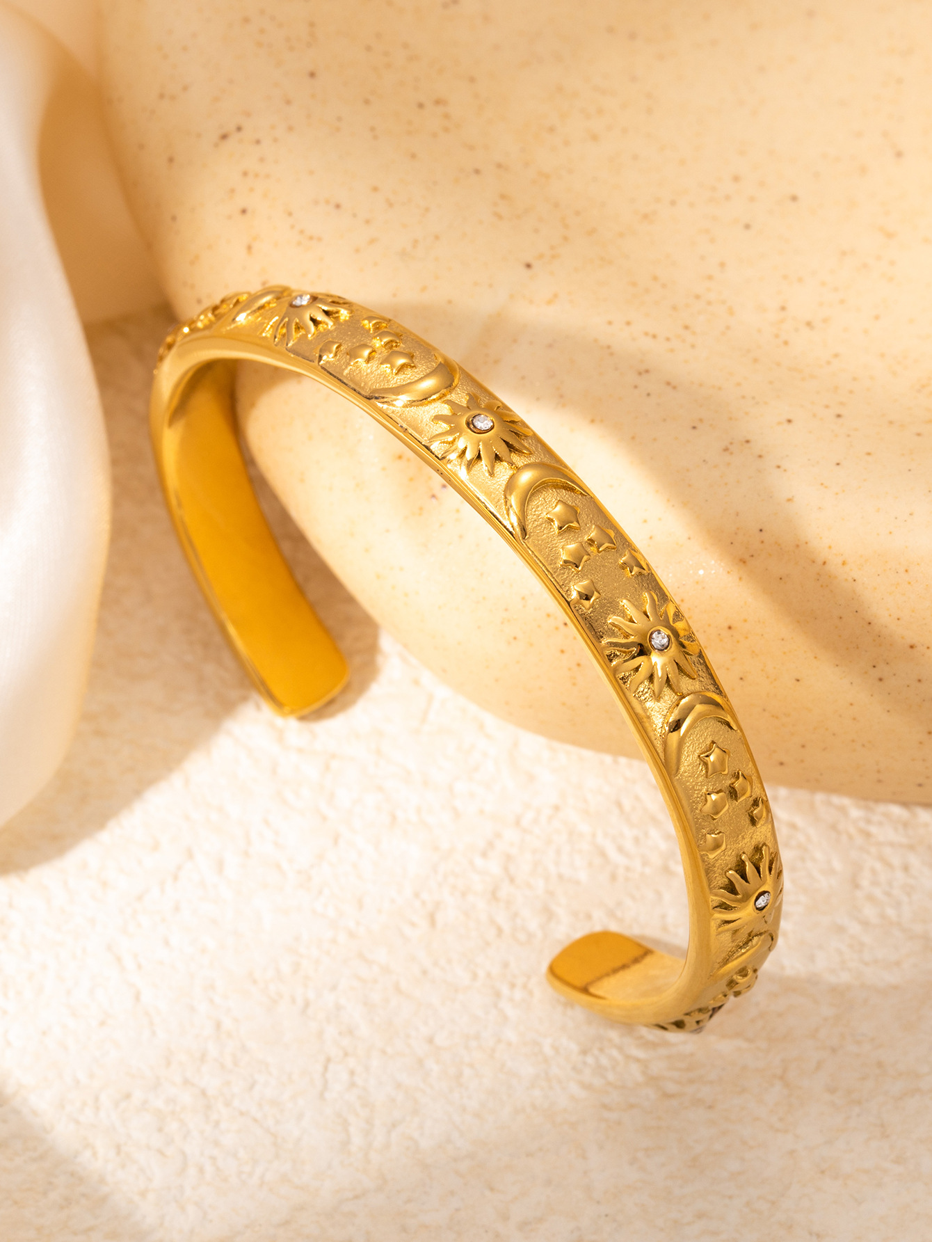gold with white diamonds