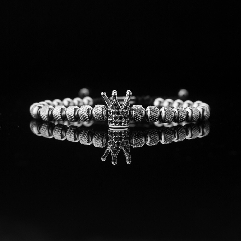 Steel color black crown with black zirconium