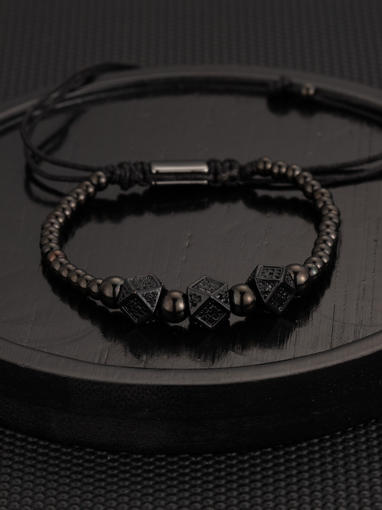 Black dice bracelet