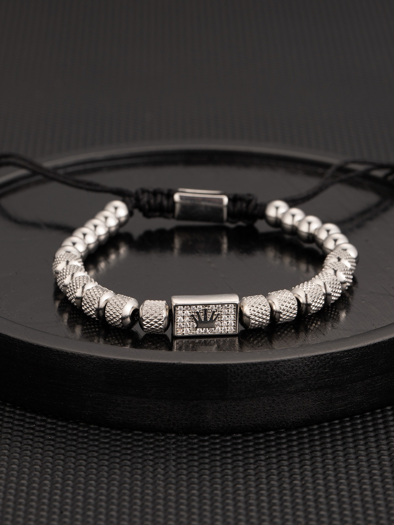 Steel color crown zirconium brand bracelet