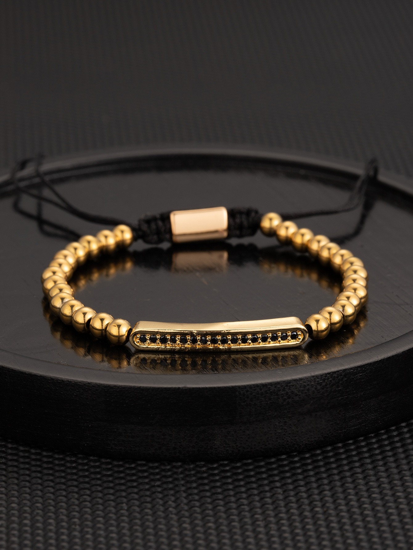 Gold long bracelet