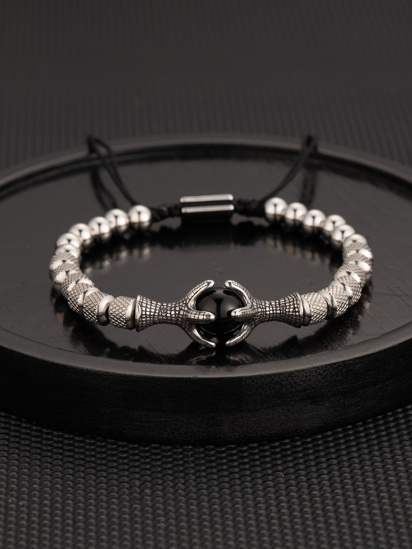 Steel color dragon claw bracelet