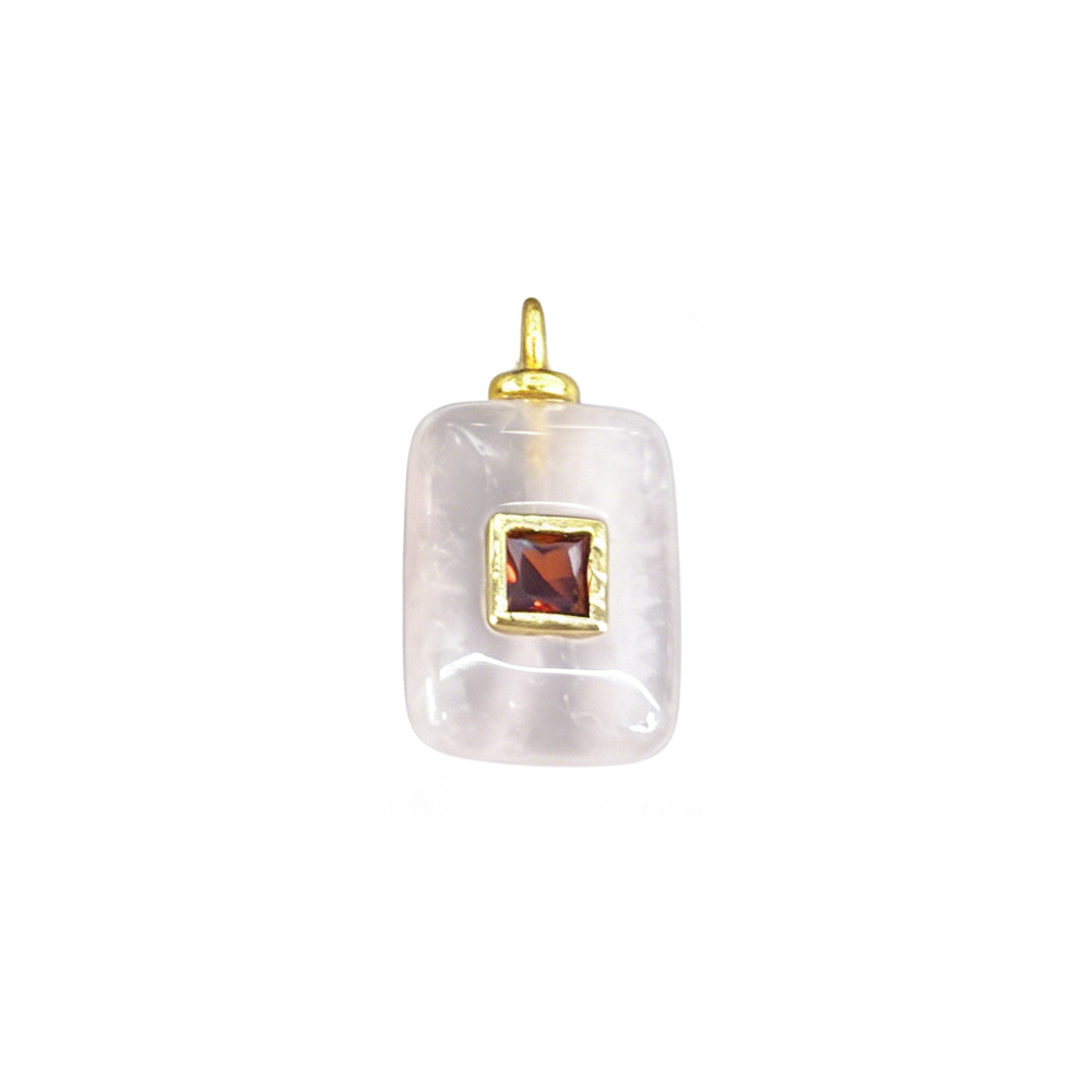 Square pink crystal