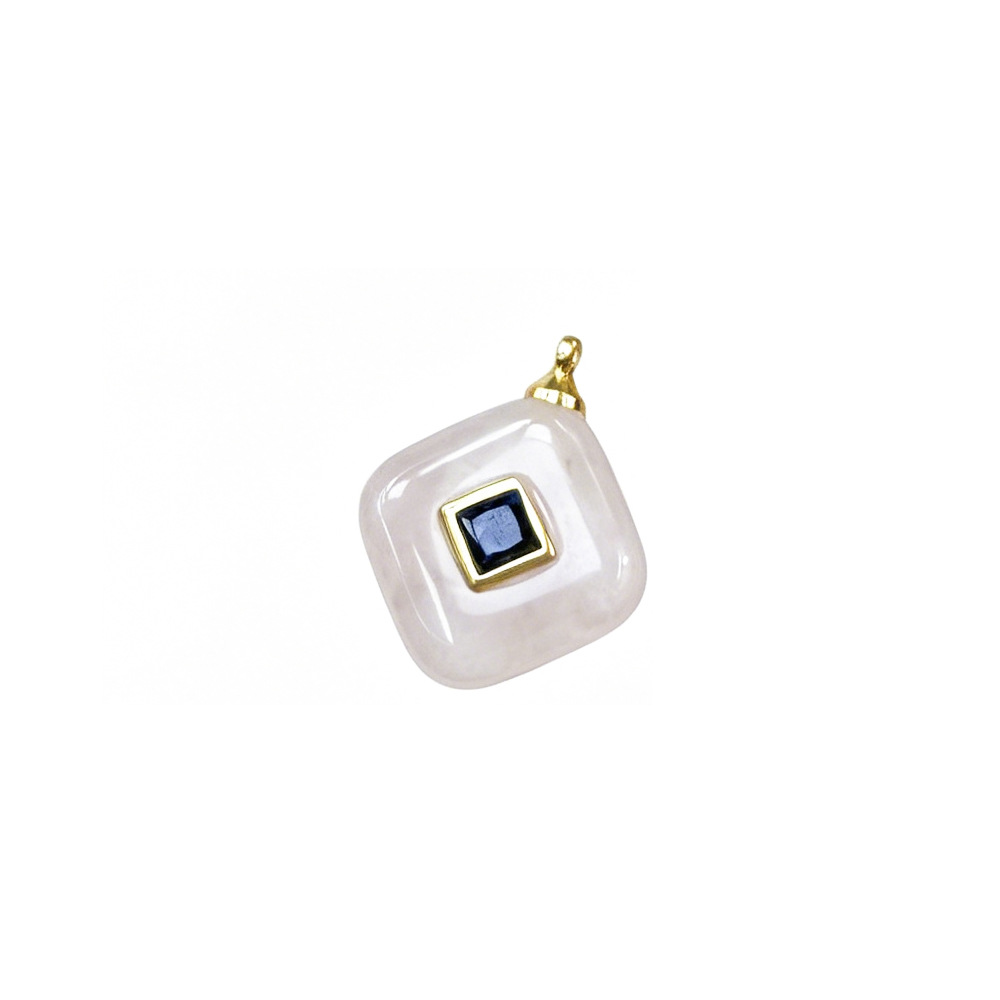 Diamond shaped pink crystal