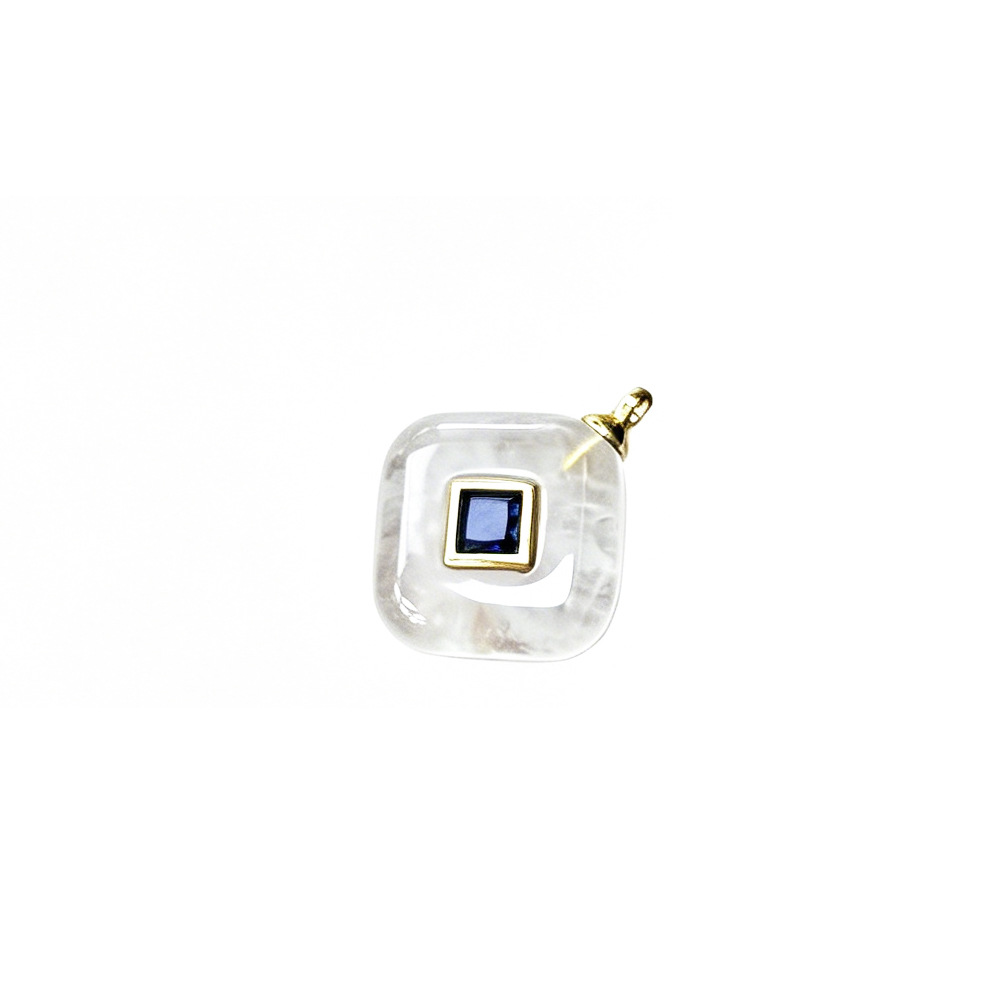 Rhombus white crystal