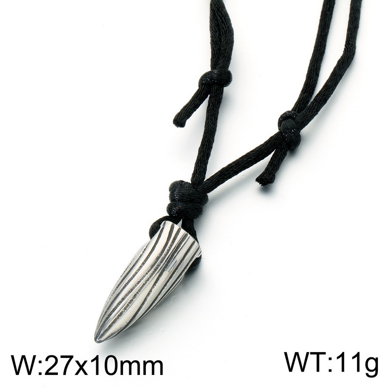 Pendant with black rope kn302760-lu