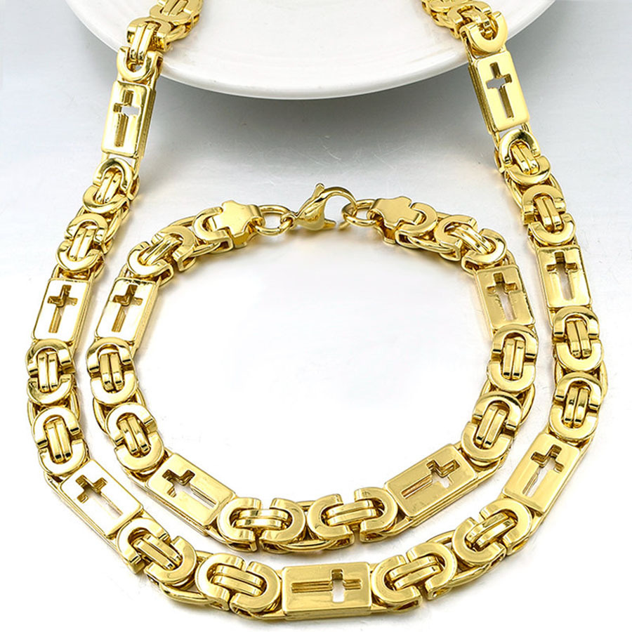 Gold necklace 55cm   bracelet 23cm