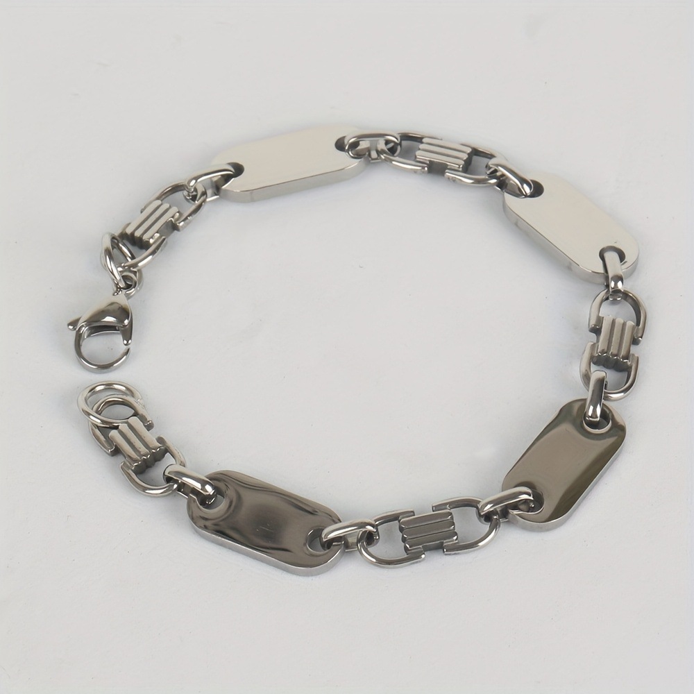 6mmx23cm steel color bracelet