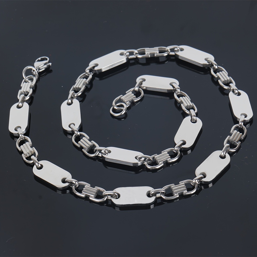 Steel color necklace 6mm*55cm