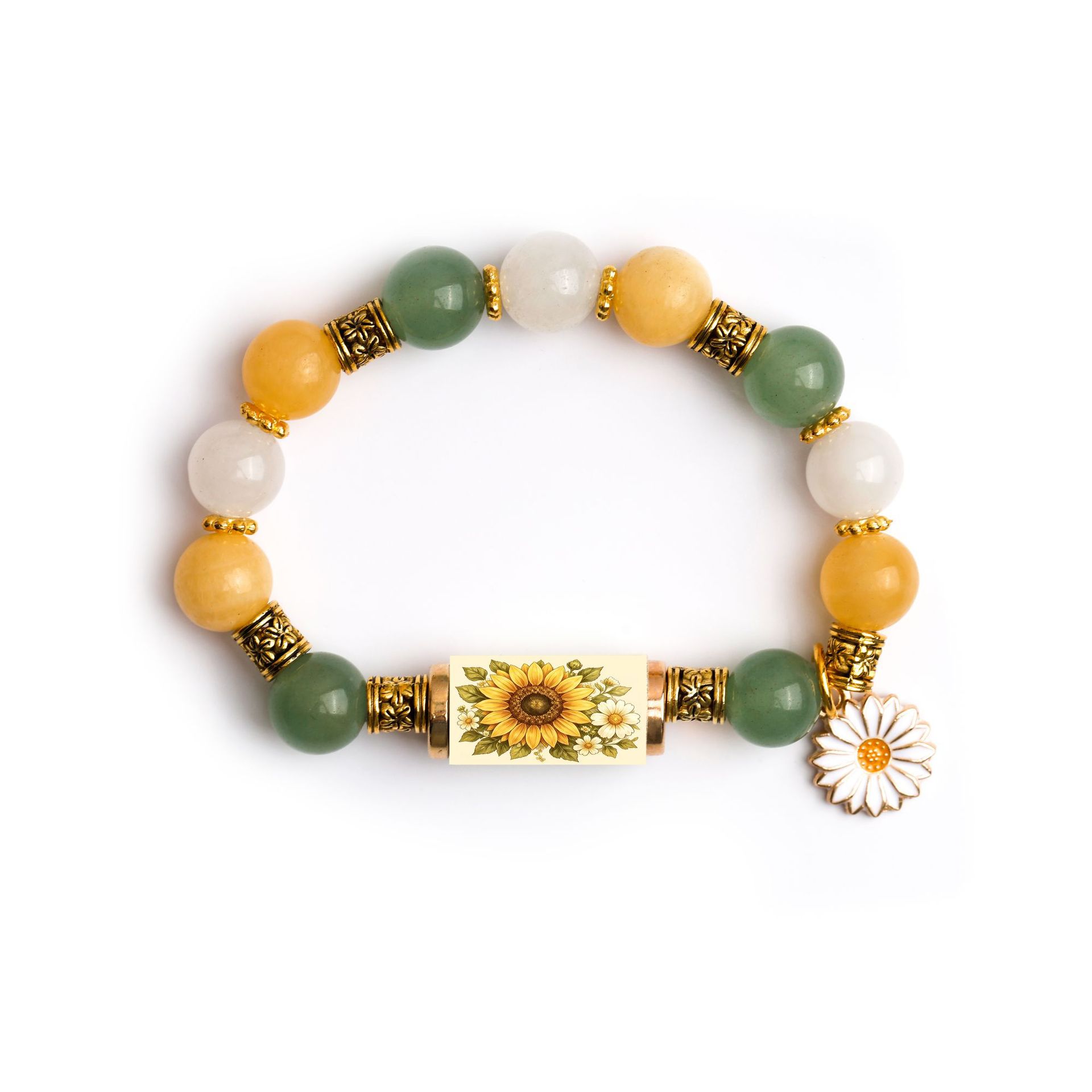 Sunflower crystal bracelet