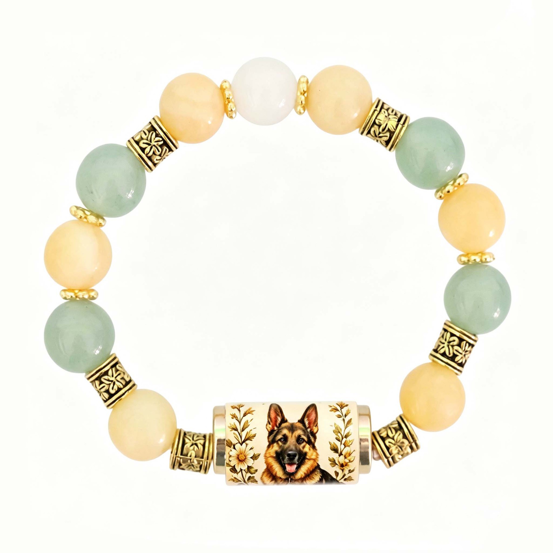 German shepherd crystal bracelet