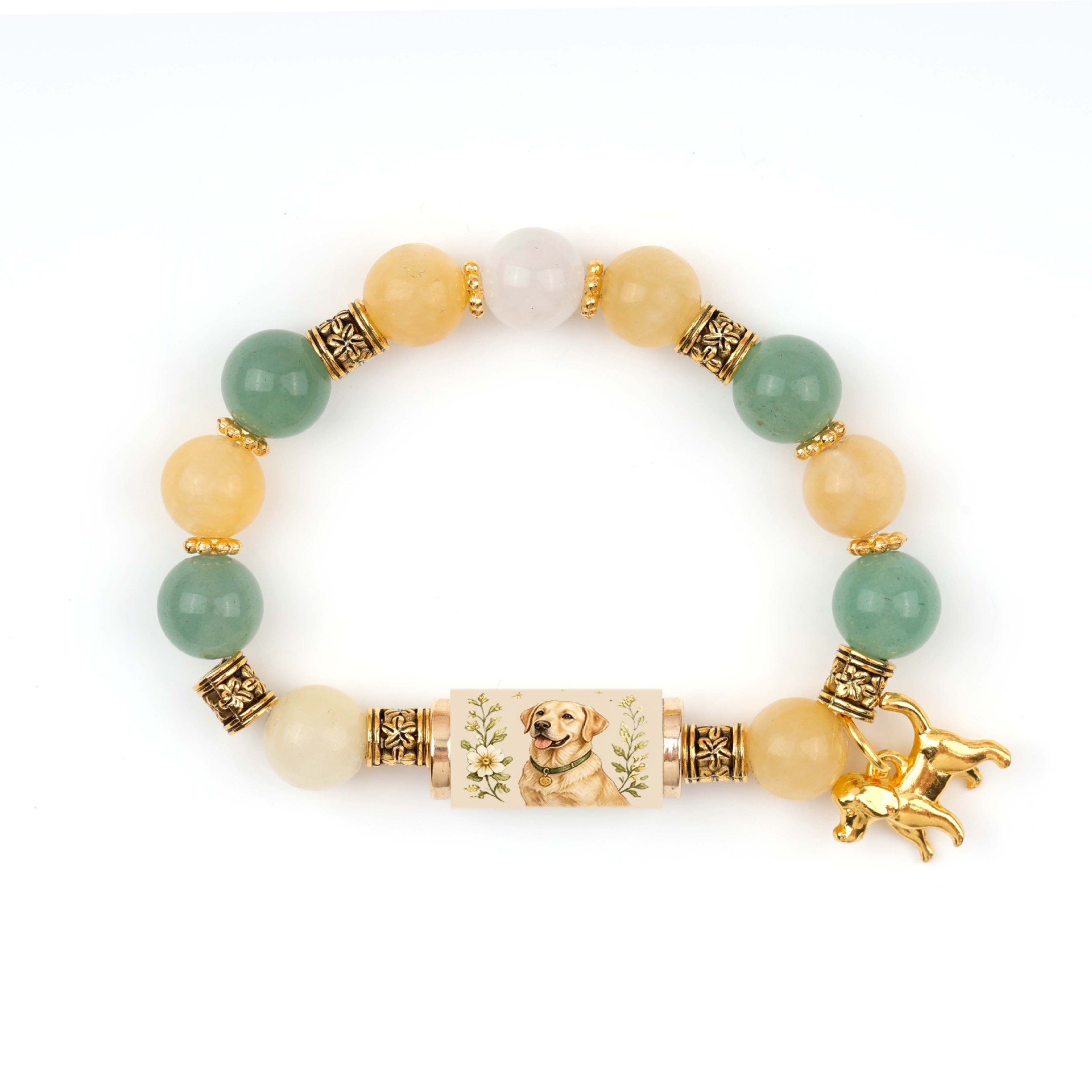 Yellow labradorite crystal bracelet