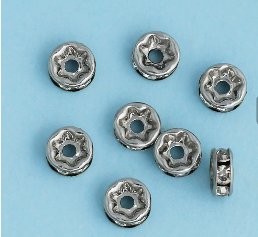 platinum color plated clear rhinestone