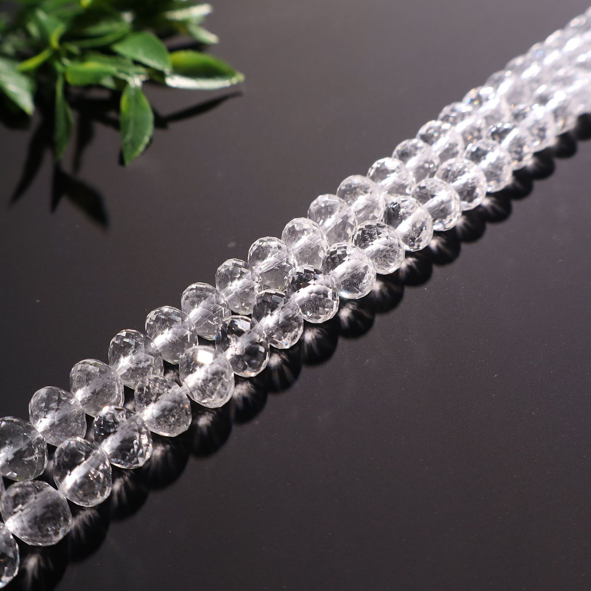 5x8mm faceted abacus beads (about 65 pieces)