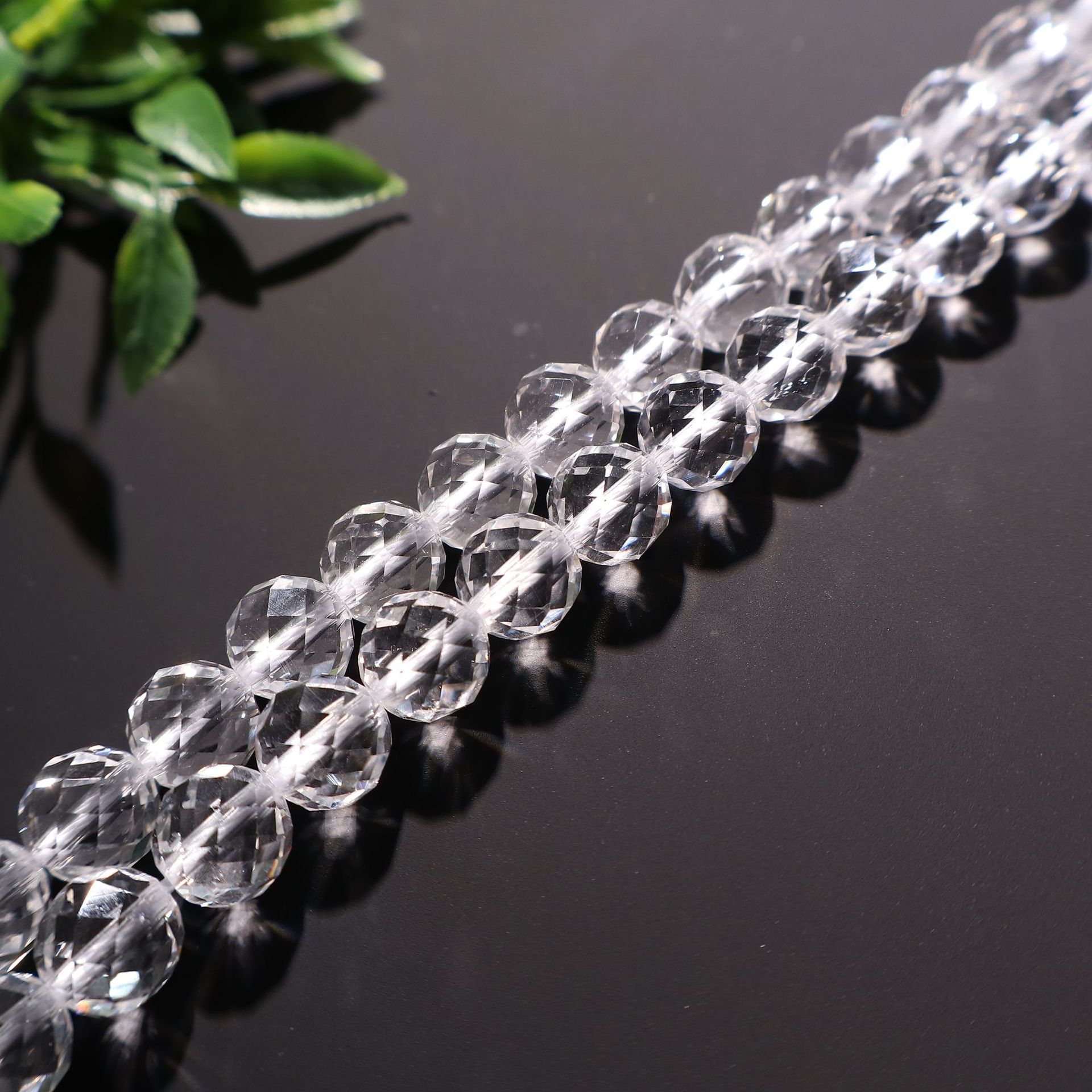 8mm faceted round beads (about 49 pieces)