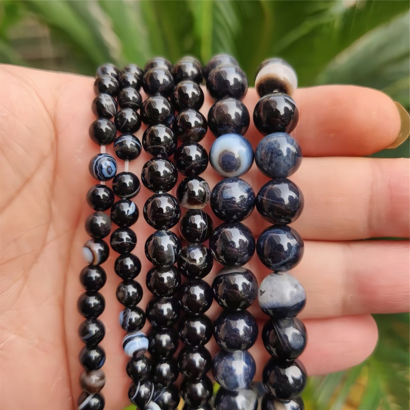 Black coffee striped agate