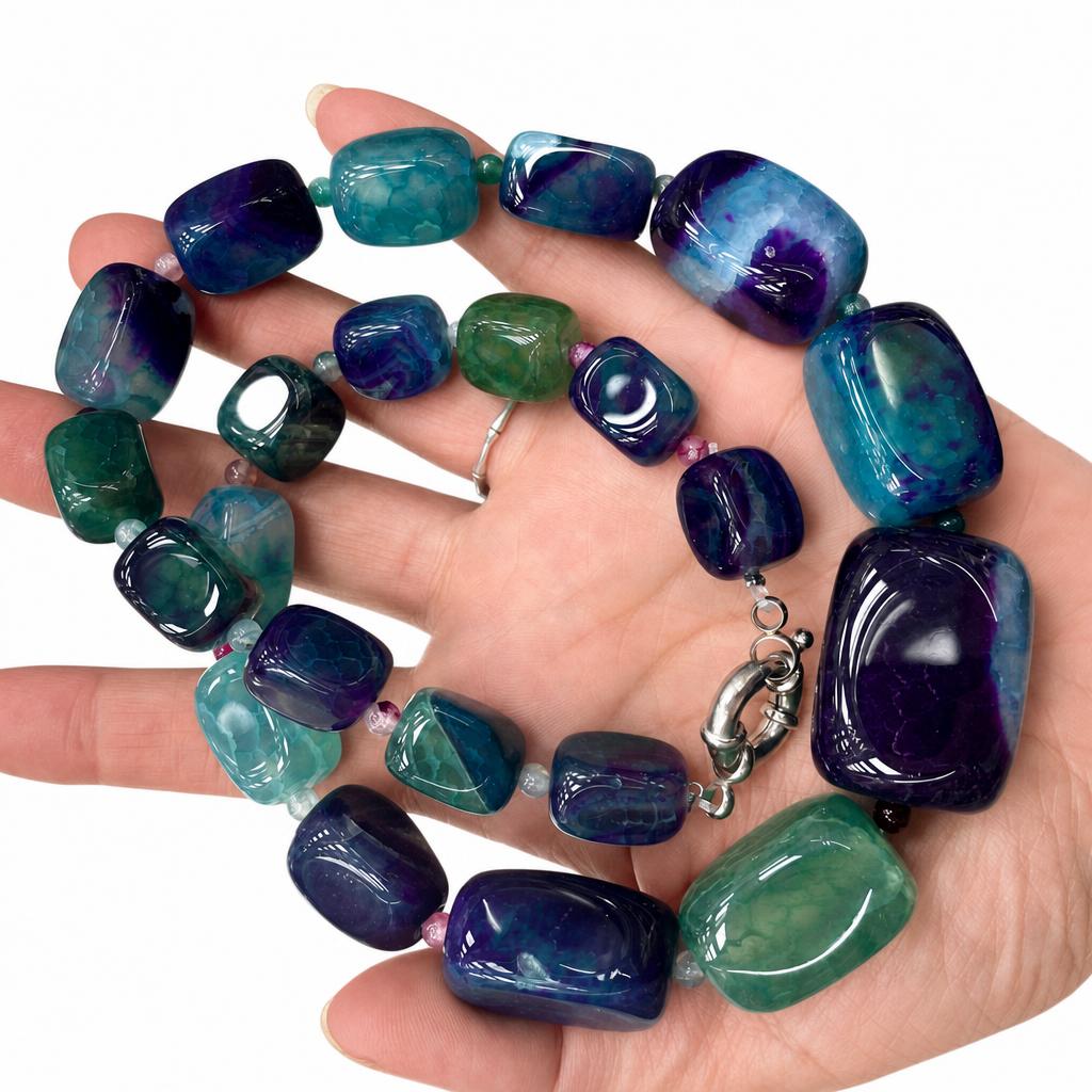 purple Crackle Agate